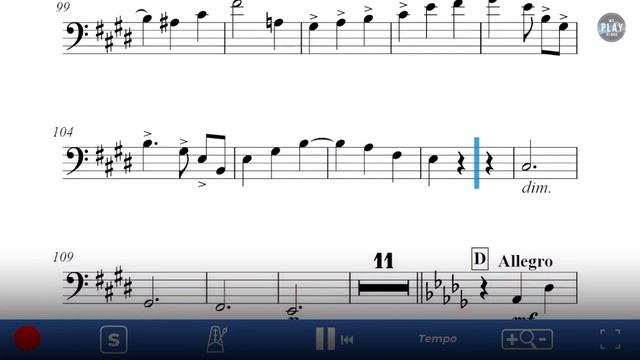 Cello Play-Along: CAVATINE, For solo cello and piano by Camille Saint-Saëns. 👇No metronome👇 смотреть онлайн
