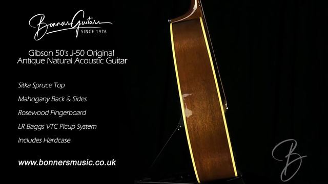Gibson 50's J 50 Original Antique Natural Acoustic Guitar смотреть онлайн