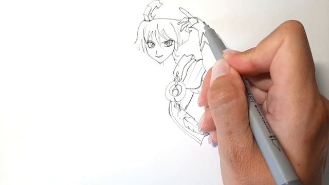Как нарисовать персонажа Геншин Импакт Скарамучча Genshin Impact / Раскраска Скарамучча