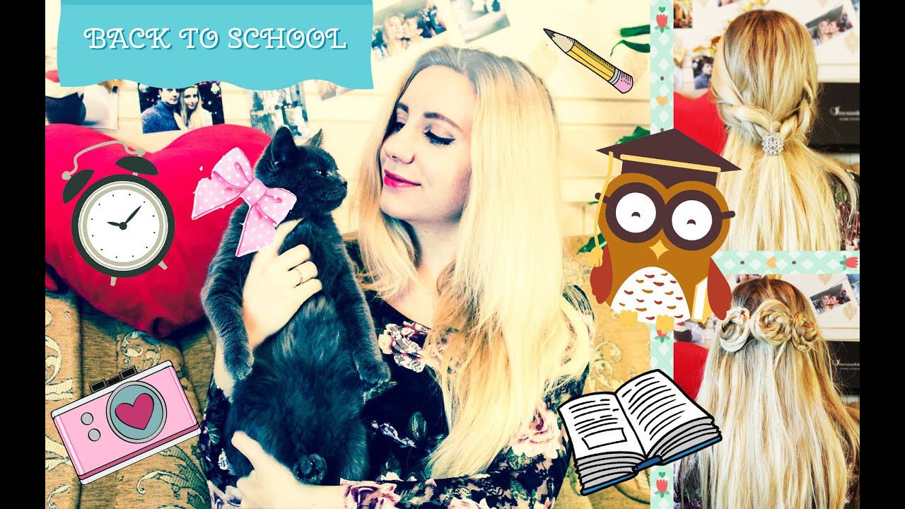 Причёски в школу за 5 минут Back to school Удлинить волосы  Идеи причёсок DIY
