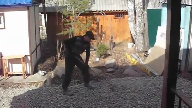 грейдирование шебня крупной фракции граблями