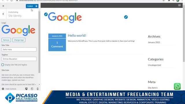 How to Add Site Logo | Favicon and Title in WordPress Website смотреть онлайн
