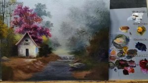 How I Paint Landscape Just By 4 Colors Oil Painting Landscape Step By Step 39 By Yasser Fayad