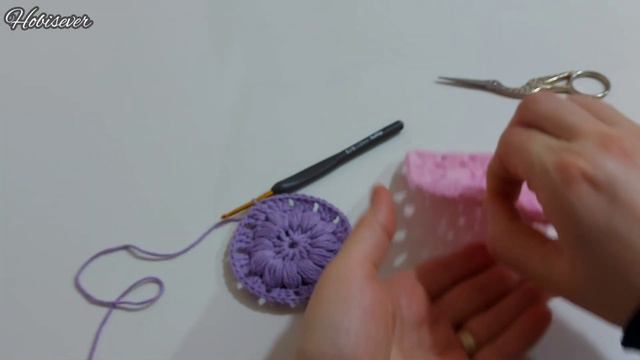 KOLAY TIĞ İŞİ POPCORN KARE MOTİF YAPIMI / Popcorn Granny Square / MOTİFLİ BATTANİYE MODELLERİ