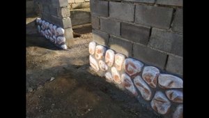 Цоколь под камень своими руками из обычного раствора.