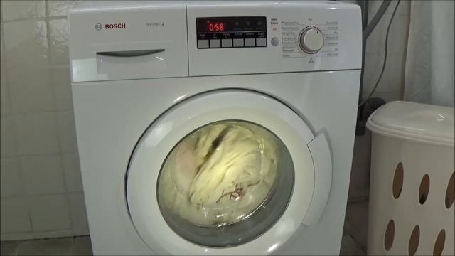 BOSCH WAB28220 washing machine, cotton wash 20 degrees program test example movie #291 смотреть онлайн
