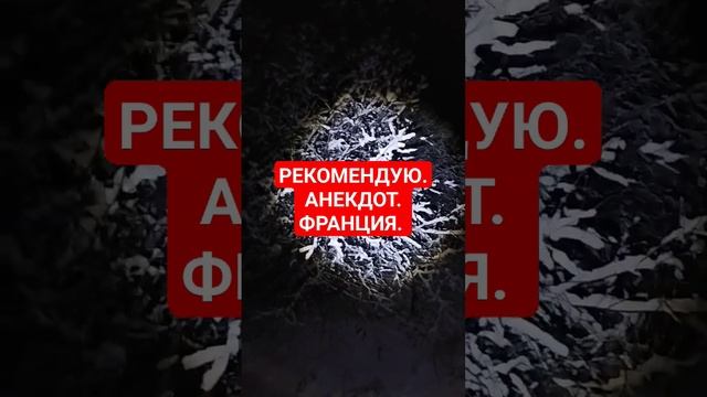 РЕКОМЕНДУЮ АНЕКДОТ. ФРАНЦИЯ.