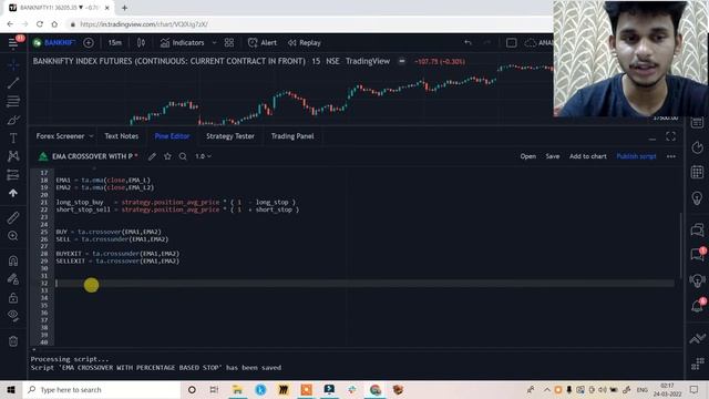 EMA CROSSOVER STRATEGY WITH FIX PERCENTAGE STOPLOSS IN TRADINGVIEW PINESCRIPT смотреть онлайн