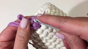 Обвязка корзины из трикотажной пряжи | Корзина крючком | Soft Decor - Татьяна Чакур