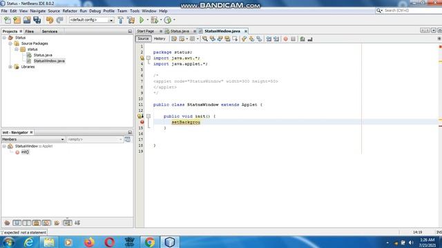 Java the complete Reference Ninth Edition (Chapter 23) Example (4) Status Window смотреть онлайн