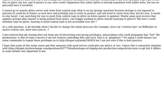 Drupal: Git workflow from dev to live when central repo is in local network смотреть онлайн
