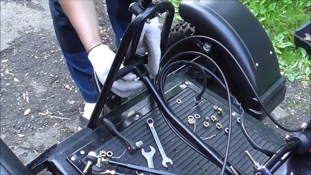 Установка колесного модуля на буксировщик ЛИДЕР