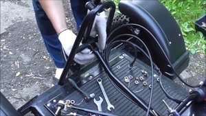 Установка колесного модуля на буксировщик ЛИДЕР