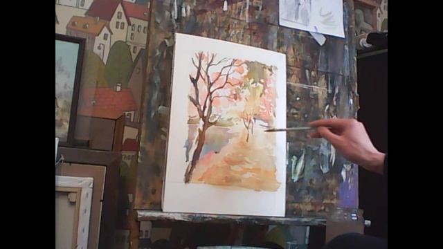 Осень 2021. Акварель. Художник Федор Усачев смотреть онлайн