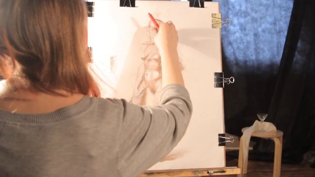 Длительный рисунок фигуры человека ч1 смотреть онлайн