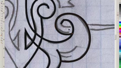 Отрисовка эскиза в векторном редакторе CorelDraw