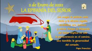 2 de Enero de 2022 Epifanía del Señor Cita del Evangelio de la Misa cantada reflexión y propósito.