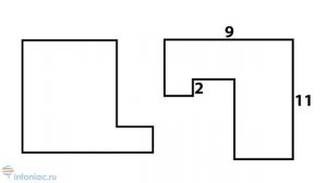 Сможете ли вы посчитать периметр каждой из этих двух фигур?