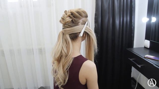 Прическа. Текстурный хвост. Свадебная прическа. / Hairstyle. Wedding hairstyle. смотреть онлайн