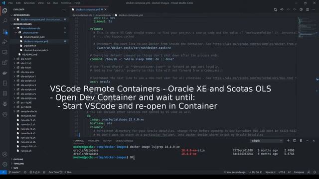 VSCode Remote Containers - Oracle XE and Scotas OLS 1-3 смотреть онлайн