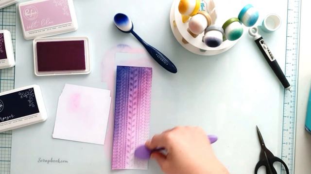 Blend a colorful background and use crisp, clean embellishments - card tutorial with Anett смотреть онлайн