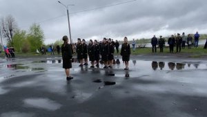 Показательное выступление женской команды ВПК "ТЕМП" МБОУ " СОШ 15". Гусь-Хрустальный