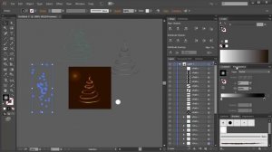 Christmas tree in Adobe illustrator / Как рисовать векторную графику / Уроки