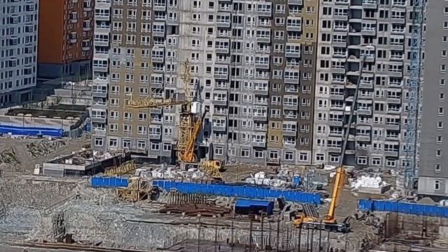 Демонтаж башенного крана КБ-473. смотреть онлайн