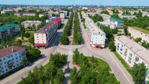 город Рудный с птичьего полёта