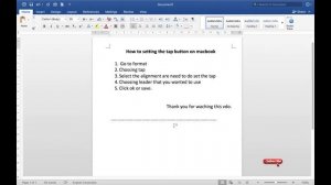 how to set the tap button on microsoft word in macbook