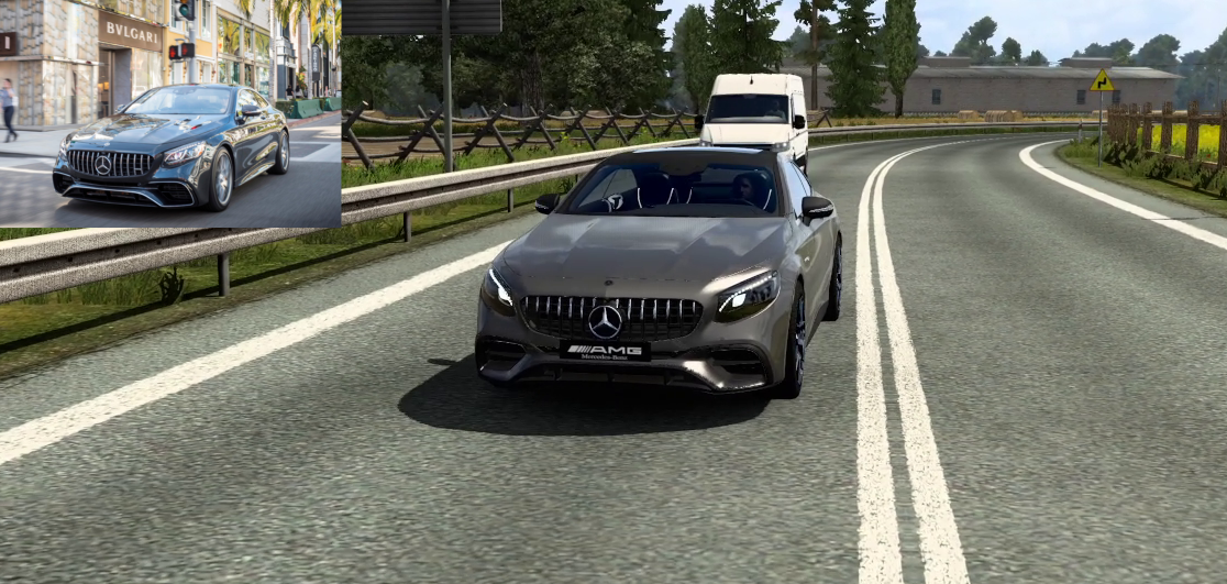 Mercedes-Benz AMG S63 Coupe 2021 версия 1.0 для Euro Truck Simulator 2 смотреть онлайн