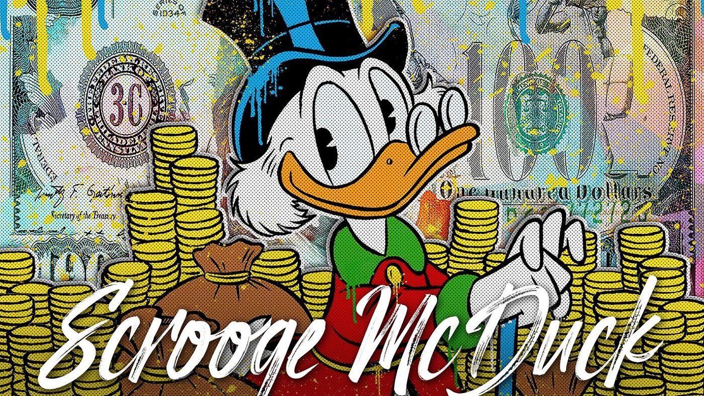 ДЕНЕЖНАЯ КАРТИНА  - Скрудж с деньгами | Scrooge McDuck