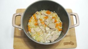 Рис с капустой и мясом