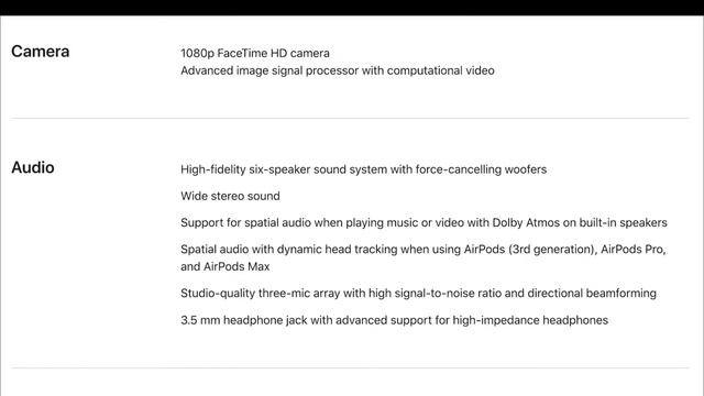 MacBook Pro 16 inches 2021 specs comparison