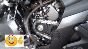 чистка в области ведущей звезды или замена её. Honda CBF1000FA