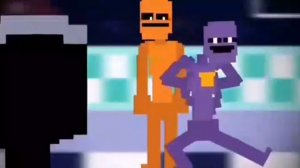 фиолетовый парень достаёт оранжевого и танцует мем(шаблон)