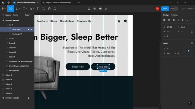 E-Commerce Website Design Tutorial in Figma | Furniture Website Design (figma tutorial) #uiux Desig