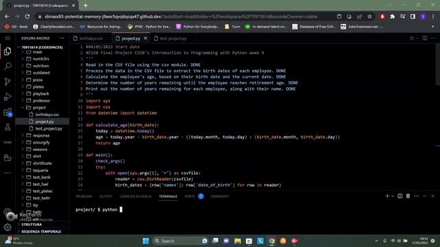 CS50 Introduction with Python final project. смотреть онлайн