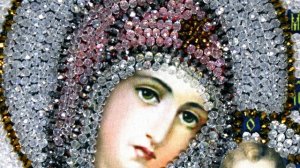 Вышивка стразами иконы Казанская Божия Матерь 7701 Образа в каменьях 