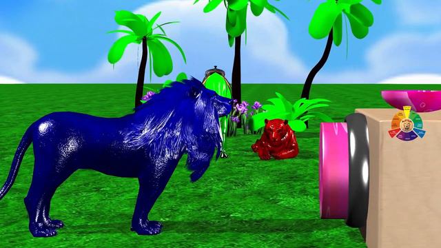 Wild Animals Eat Food For Children || Colors Video For Kids || Animals Rainbow Colors смотреть онлайн