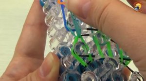 Браслет из резинок. Радужный и простой! Плетение Loom Bands