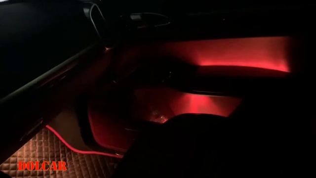 Атмосферная подсветка салона и пространства для ног Porsche Cayenne / интерьерная подсветка Порш смотреть онлайн