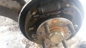 mazda demio dw3w замена задних колодок