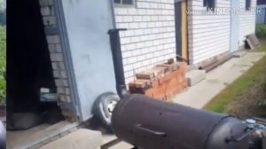 Мангал из ресивера от компрессора!!
