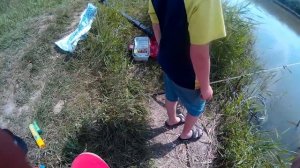 Кастинговая сеть 6М "рыба кипит" ловим сазана на глухом пруду!