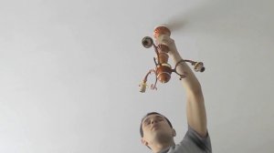 Установка люстры 3х рожковой на крючок