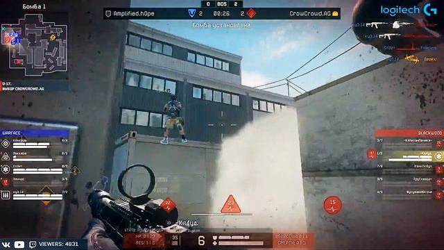 Cloud vs Amplified.h0pe / Clutch 1 vs 4 / Warface смотреть онлайн