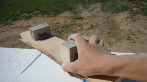 затирка газобетона перед кладкой ряда