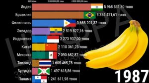 Рейтинг стран по выращиванию бананов (1961-2019) [ИНФОГРАФИКА]