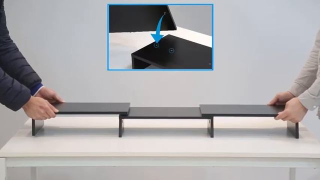 FITUEYES 3 Shelf Monitor Stand Riser with Adjustable Length and Angle,DT108001WB смотреть онлайн